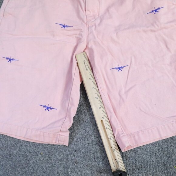 Vineyard Vines Shorts 32 Pink Embroidered Seaplanes Breaker Critter 10" In - Picture 2 of 12